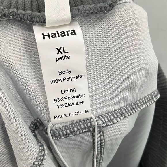 NWT Halara Gray High Waisted Side Pocket Straight Mop Corduroy Casual Pants XLP - Picture 10 of 11